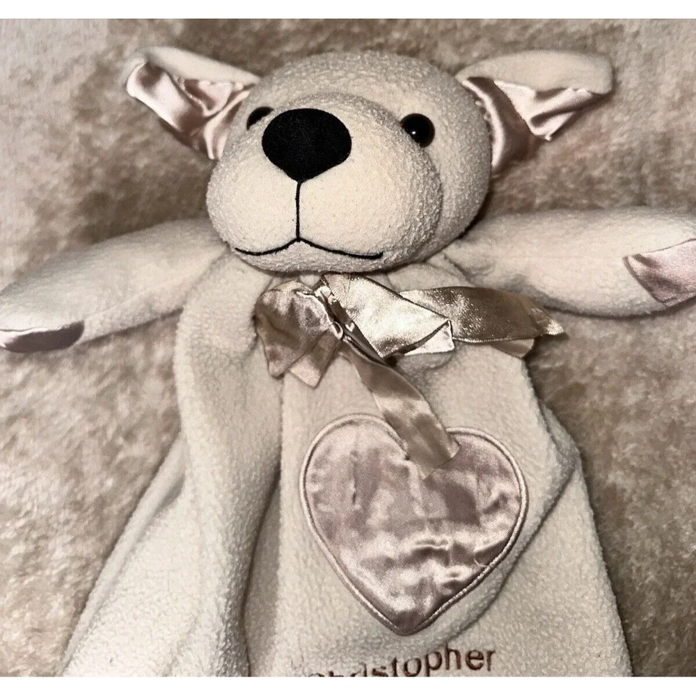 Komet Creations Lovey Security‎ Blanket Embroidered Christopher Brown Dog